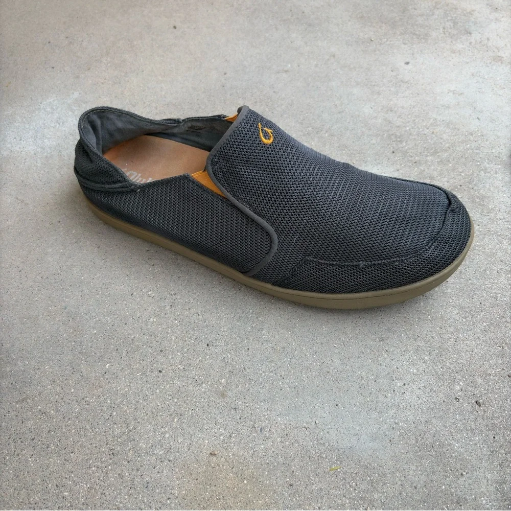 Olukai Nohea Mens 13 Blue Mesh Slip On Shoes Causal Loafers Sneakers Comfort
